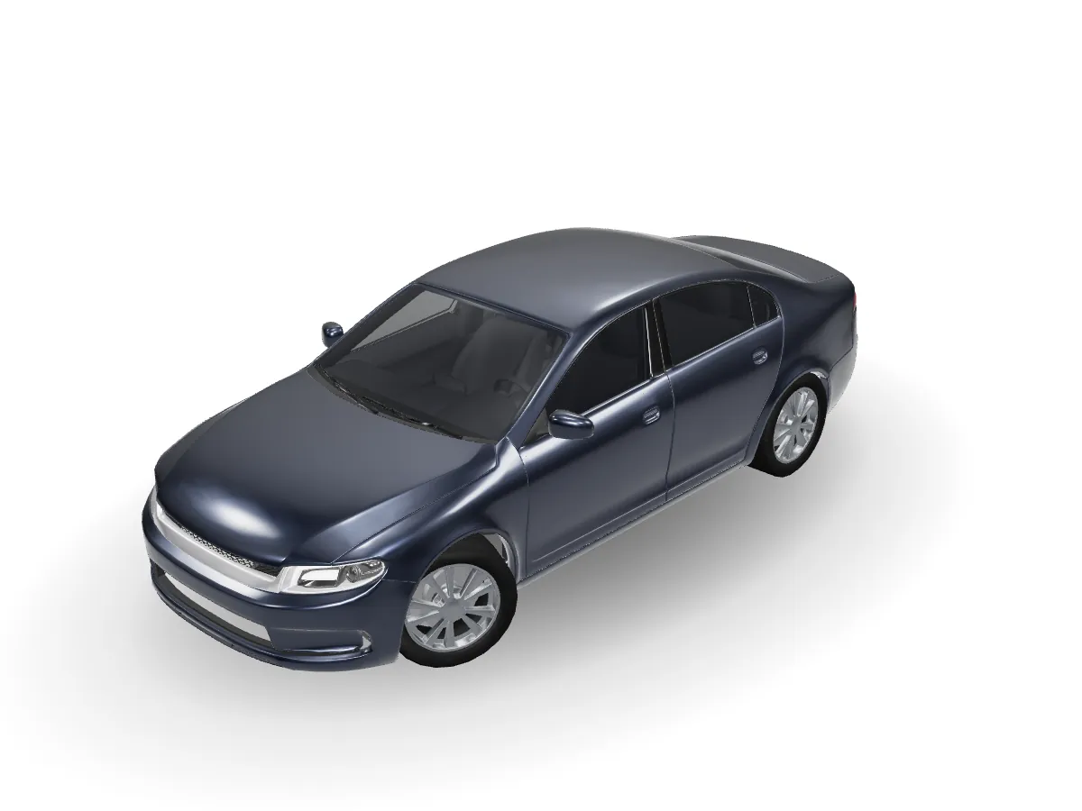 Carro con puntos rojos sobre motor, batería, aceite, luces, frenos, suspensión, llantas, aire acondicionado y carrocería